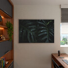Quadro Decorativo Tela Canvas Folhas E Flores Leaves Com Mold