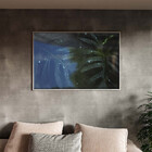 Quadro Decorativo Tela Canvas Folhas E Flores Leaves Com Mold