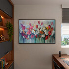 Quadro Decorativo Tela Canvas Folhas E Flores Red And White G