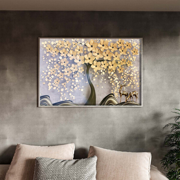 Quadro Decorativo Tela Canvas Folhas E Flores Spring Flower T