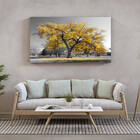Quadro Decorativo Tela Canvas Paisagem Arvore Amarela - 120x6