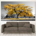 Quadro Decorativo Tela Canvas Paisagem Arvore Amarela - 90x60
