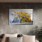 Quadro Decorativo Tela Canvas Paisagem Arvore Amarela Com Mol