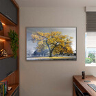 Quadro Decorativo Tela Canvas Paisagem Arvore Amarela Com Mol