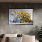 Quadro Decorativo Tela Canvas Paisagem Arvore Amarela Com Mol
