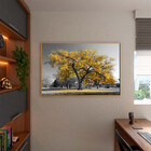 Quadro Decorativo Tela Canvas Paisagem Arvore Amarela Com Mol