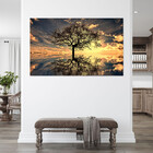 Quadro Decorativo Tela Canvas Paisagem Arvore Da Vida - 120x8