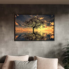 Quadro Decorativo Tela Canvas Paisagem Arvore Da Vida Com Mol