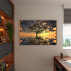 Quadro Decorativo Tela Canvas Paisagem Arvore Da Vida Com Mol