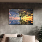 Quadro Decorativo Tela Canvas Paisagem Arvore Da Vida Com Mol