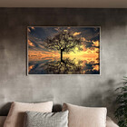 Quadro Decorativo Tela Canvas Paisagem Arvore Da Vida Com Mol