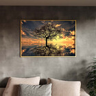 Quadro Decorativo Tela Canvas Paisagem Arvore Da Vida Com Mol