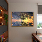 Quadro Decorativo Tela Canvas Paisagem Arvore Da Vida Com Mol
