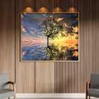 Quadro Decorativo Tela Canvas Paisagem Arvore Da Vida Com Mol