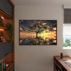Quadro Decorativo Tela Canvas Paisagem Arvore Da Vida Com Mol