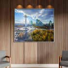 Quadro Decorativo Tela Canvas Paisagem Astana Com Moldura E V