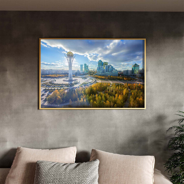 Quadro Decorativo Tela Canvas Paisagem Astana Com Moldura E V