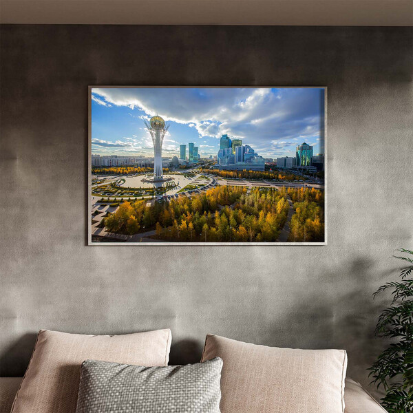 Quadro Decorativo Tela Canvas Paisagem Astana Com Moldura Pra