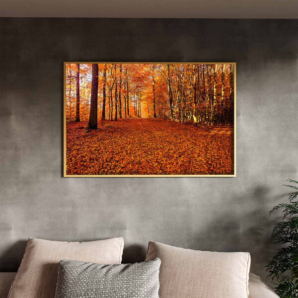 Quadro Decorativo Tela Canvas Paisagem Autumn Com Moldura Dou
