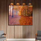 Quadro Decorativo Tela Canvas Paisagem Autumn Com Moldura E V
