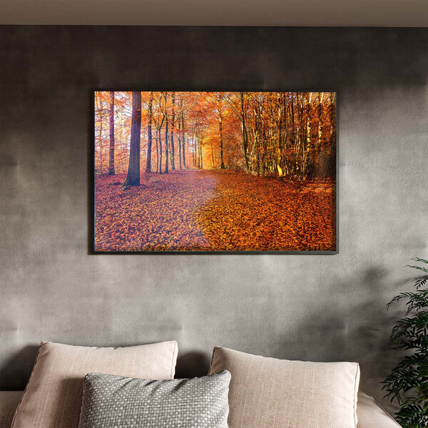 Quadro Decorativo Tela Canvas Paisagem Autumn Com Moldura E V