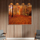 Quadro Decorativo Tela Canvas Paisagem Autumn Com Moldura Pra