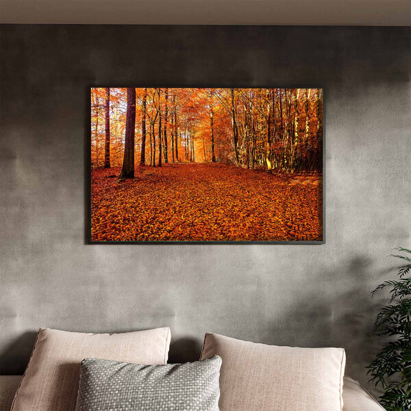 Quadro Decorativo Tela Canvas Paisagem Autumn Com Moldura Pre