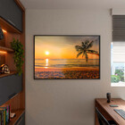 Quadro Decorativo Tela Canvas Paisagem Beach Moldura E Vidro