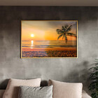 Quadro Decorativo Tela Canvas Paisagem Beach Moldura E Vidro