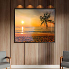 Quadro Decorativo Tela Canvas Paisagem Beach Moldura E Vidro