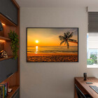Quadro Decorativo Tela Canvas Paisagem Beach Moldura Preto -