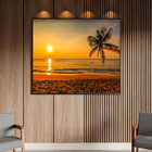Quadro Decorativo Tela Canvas Paisagem Beach Moldura Preto -