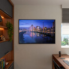 Quadro Decorativo Tela Canvas Paisagem Blue Harbor Com Moldur