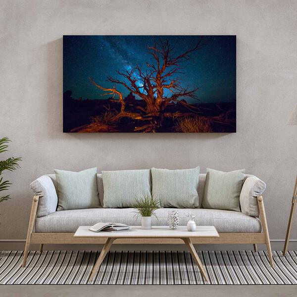 Quadro Decorativo Tela Canvas Paisagem Bonfire At The Desert
