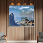 Quadro Decorativo Tela Canvas Paisagem Cartão Postal Com Mold