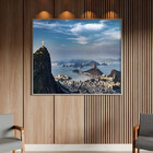 Quadro Decorativo Tela Canvas Paisagem Cartão Postal Com Mold