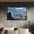 Quadro Decorativo Tela Canvas Paisagem Cartão Postal Com Mold