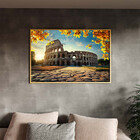 Quadro Decorativo Tela Canvas Paisagem Coliseu No Outono Com