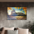 Quadro Decorativo Tela Canvas Paisagem Coliseu No Outono Com