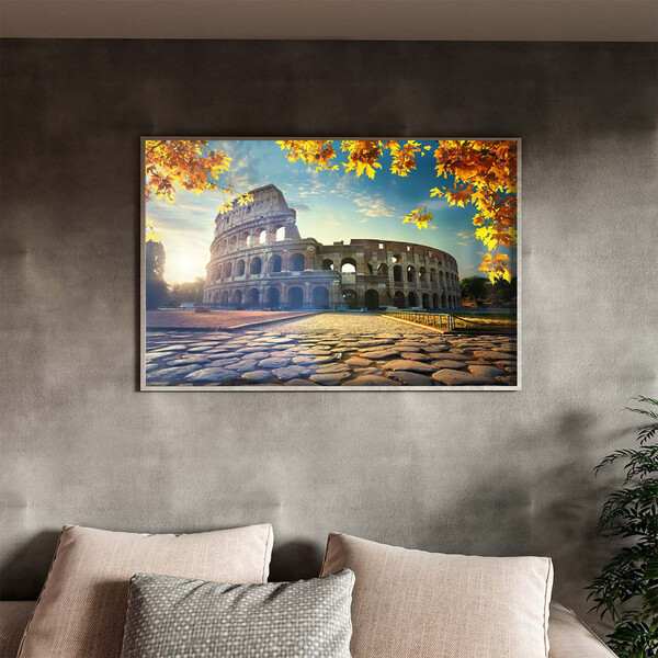 Quadro Decorativo Tela Canvas Paisagem Coliseu No Outono Com