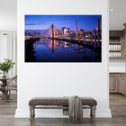 Quadro Decorativo Tela Canvas Urbanismo Blue City - 150x100 Cm
