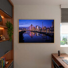Quadro Decorativo Tela Canvas Urbanismo Blue City Com Moldura