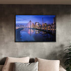 Quadro Decorativo Tela Canvas Urbanismo Blue City Com Moldura