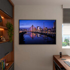 Quadro Decorativo Tela Canvas Urbanismo Blue City Com Moldura