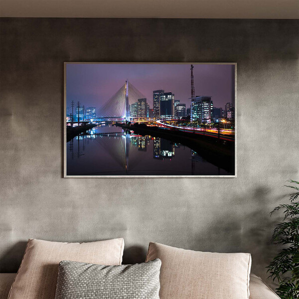 Quadro Decorativo Tela Canvas Urbanismo Monumentos Noite Em S
