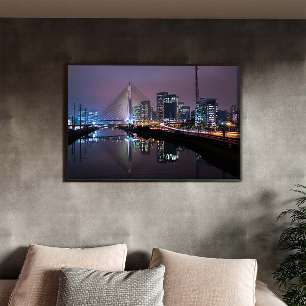 Quadro Decorativo Tela Canvas Urbanismo Monumentos Noite Em S