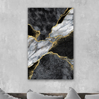Quadro Decorativo Tela Em Lona Abstrato Mármore Escuro Luxo 6