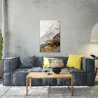 Quadro Decorativo Tela Em Lona Abstrato Mármore Luxo 100x60cm