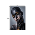 Quadro Decorativo Tela Em Lona Artística Mulher Com Maquiagem