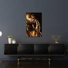 Quadro Decorativo Tela Em Lona Mulher Negra Fashion Com Detal